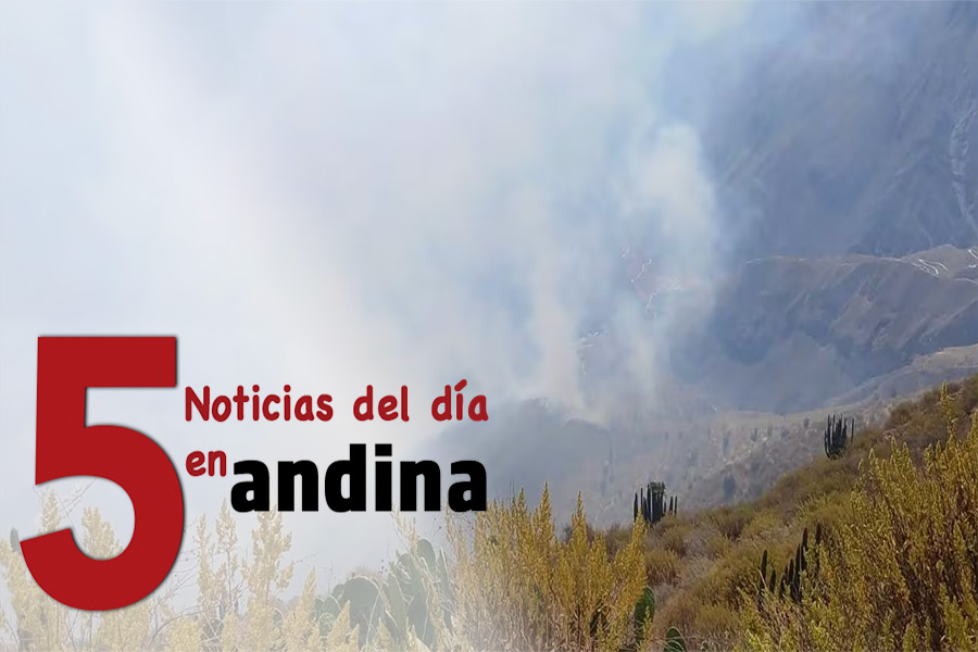 Andina en regiones: incendio forestal azota Cabanaconde por segundo día consecutivo